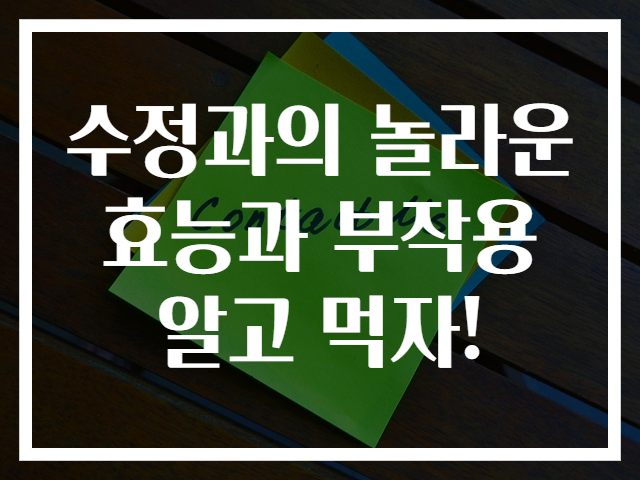 수정과의 놀라운 효능과 부작용 알고 먹자!