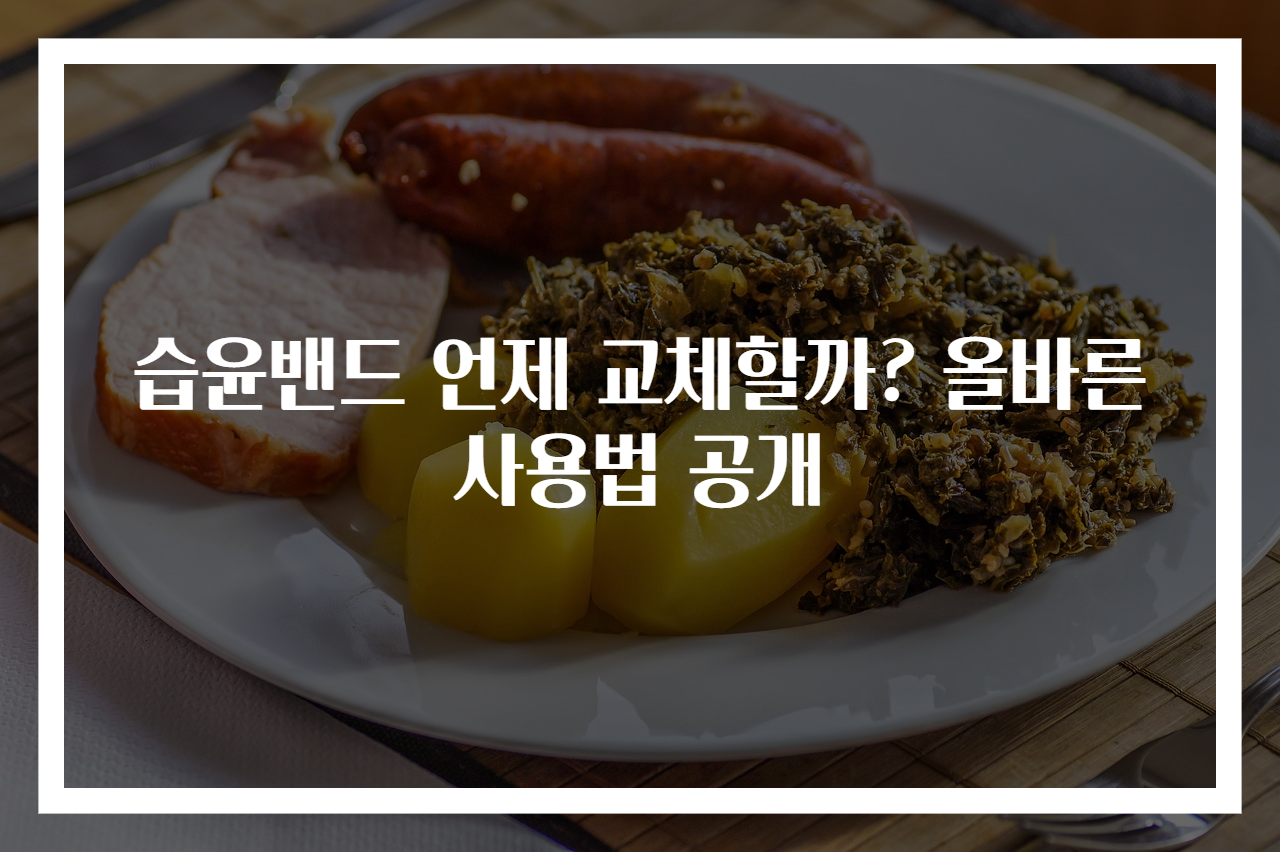 습윤밴드 언제 교체할까? 올바른 사용법 공개