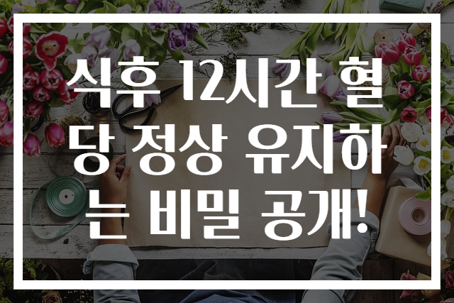식후 12시간 혈당 정상 유지하는 비밀 공개!