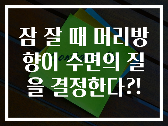 잠 잘 때 머리방향이 수면의 질을 결정한다?!