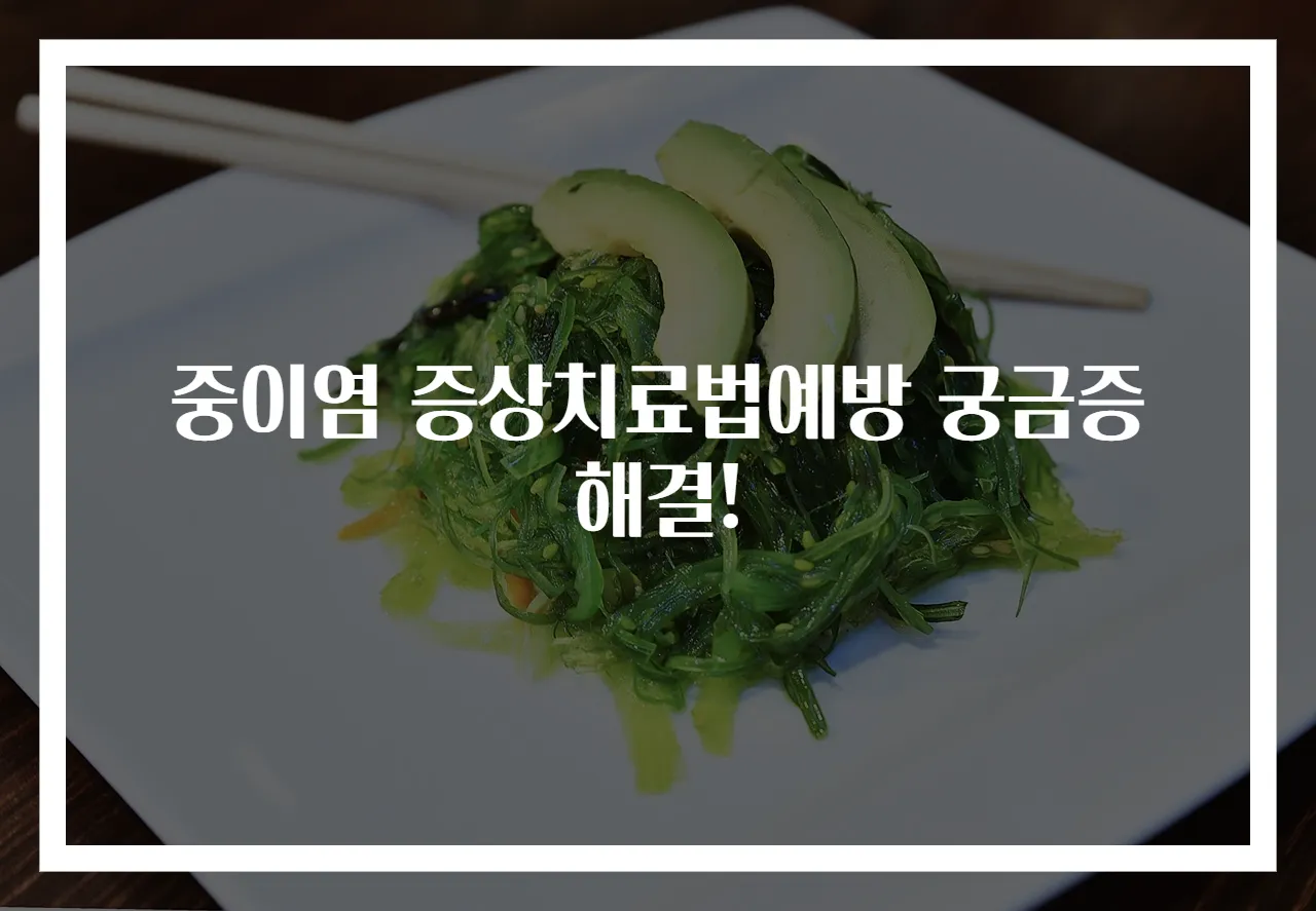 중이염 증상치료법예방 궁금증 해결!