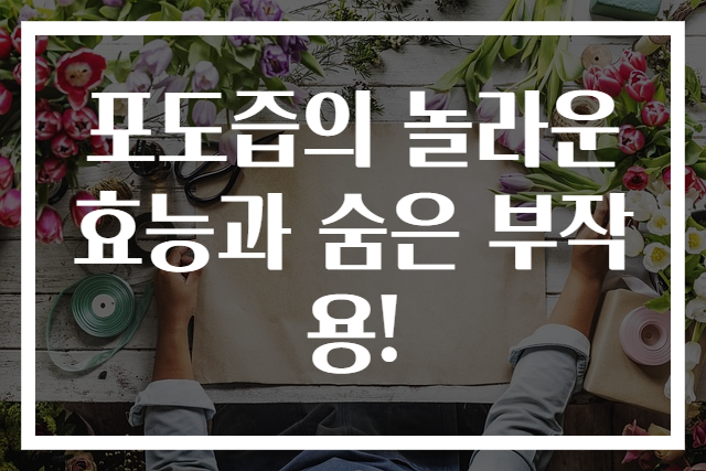 포도즙의 놀라운 효능과 숨은 부작용!