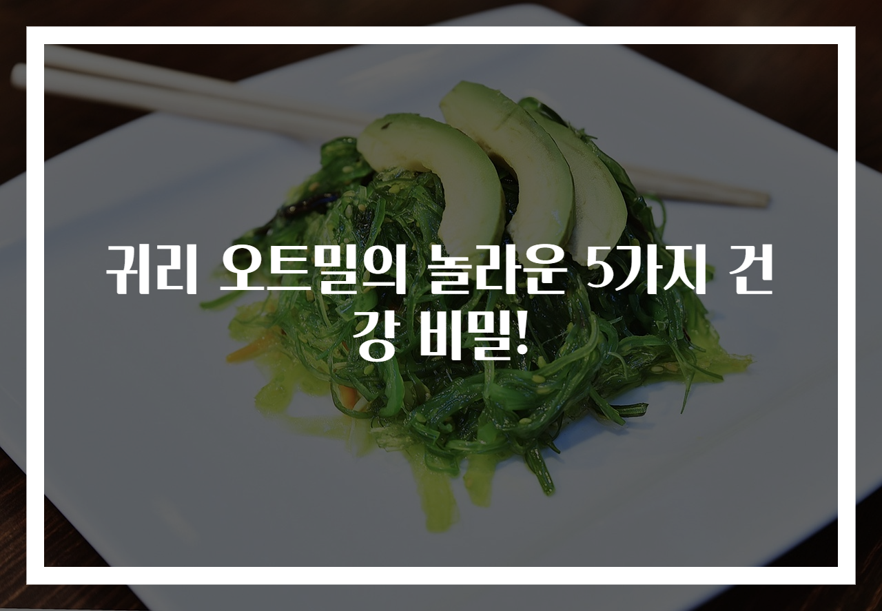귀리 오트밀의 놀라운 5가지 건강 비밀!