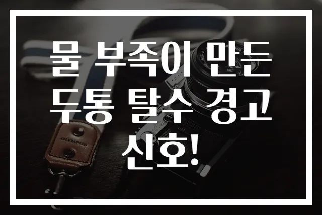 물 부족이 만든 두통 탈수 경고 신호!