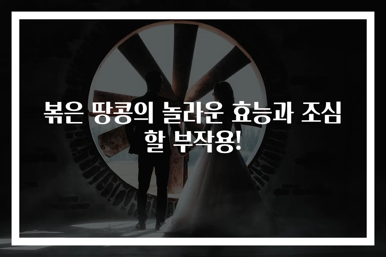 볶은 땅콩의 놀라운 효능과 조심할 부작용!