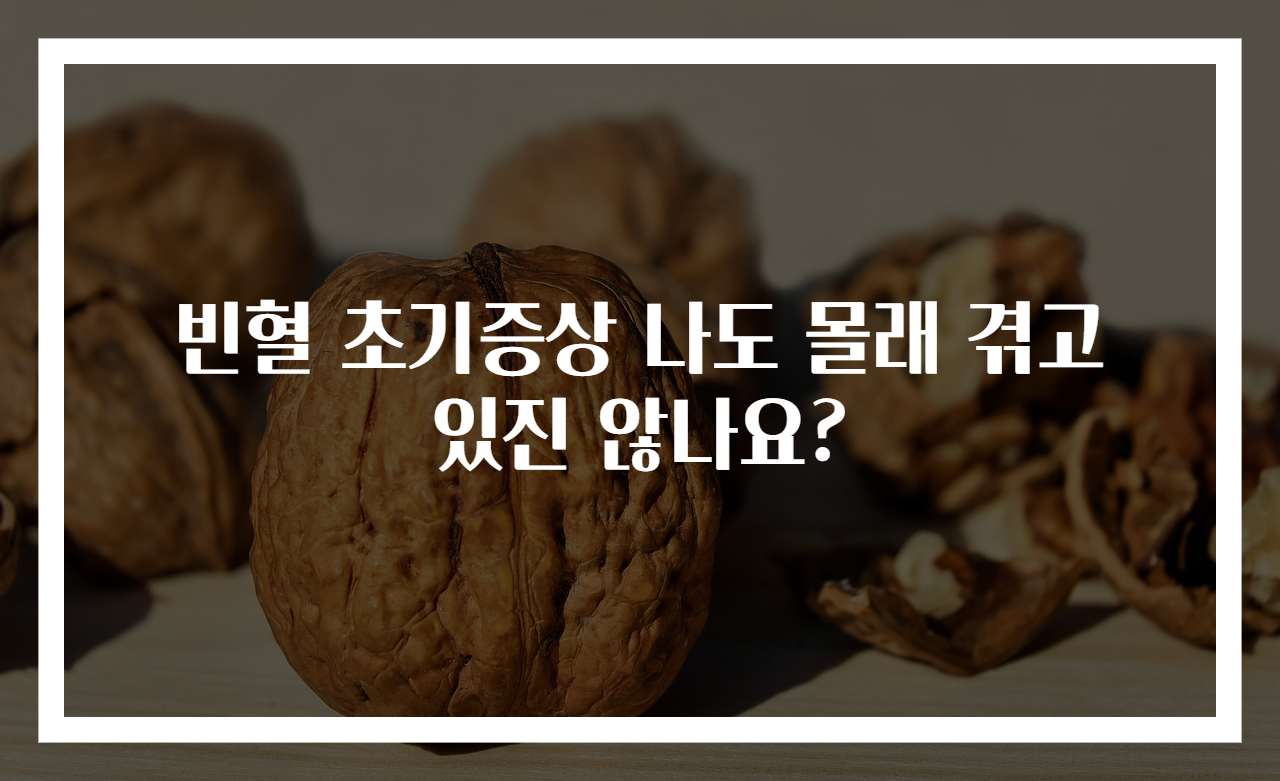 빈혈 초기증상 나도 몰래 겪고 있진 않나요?
