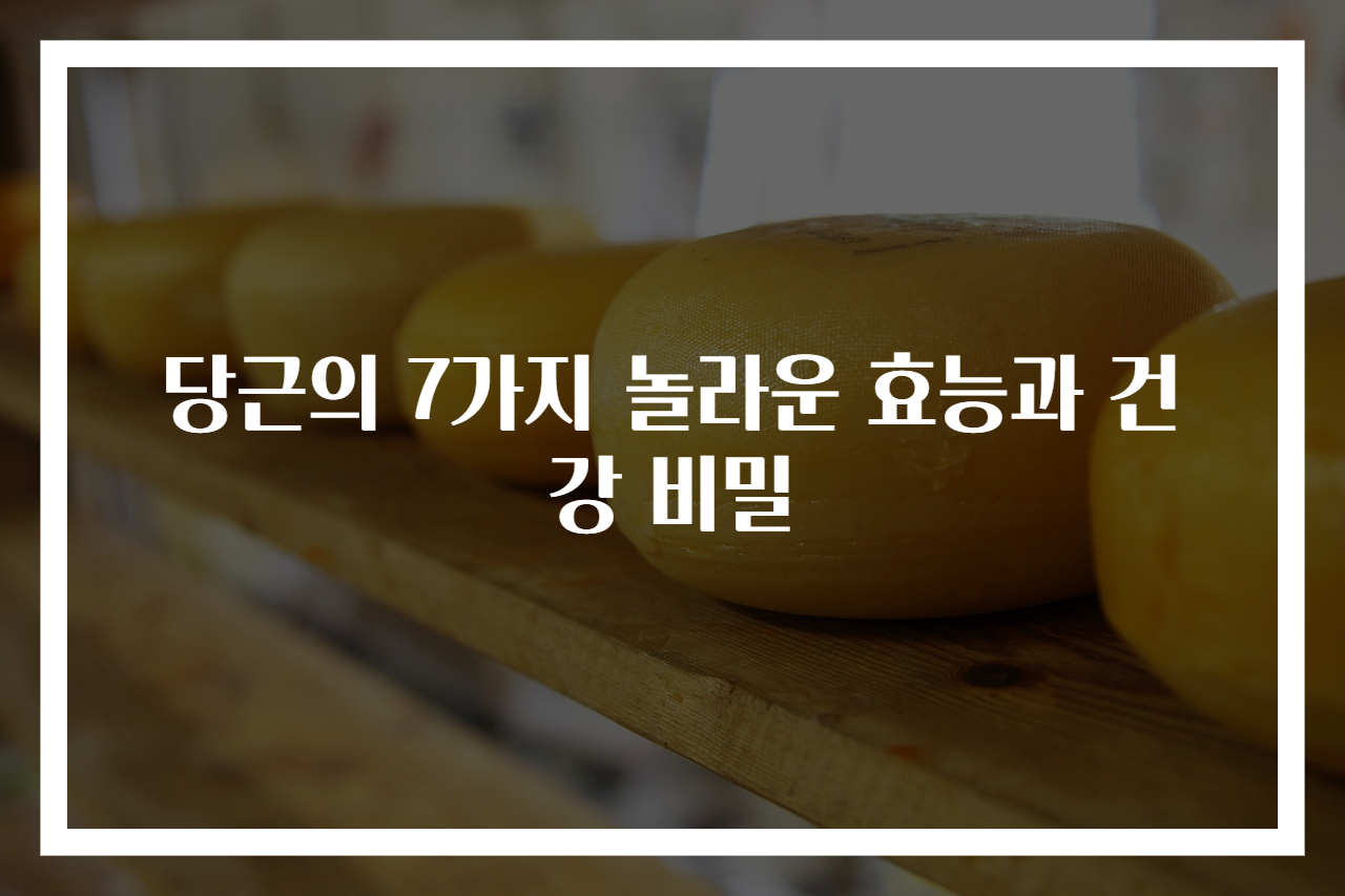 당근의 7가지 놀라운 효능과 건강 비밀