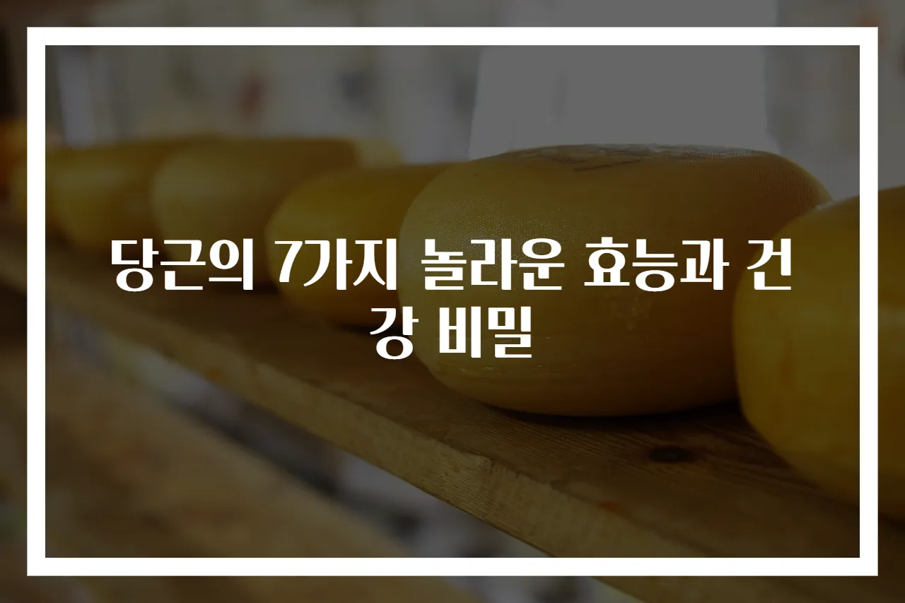 당근의 7가지 놀라운 효능과 건강 비밀