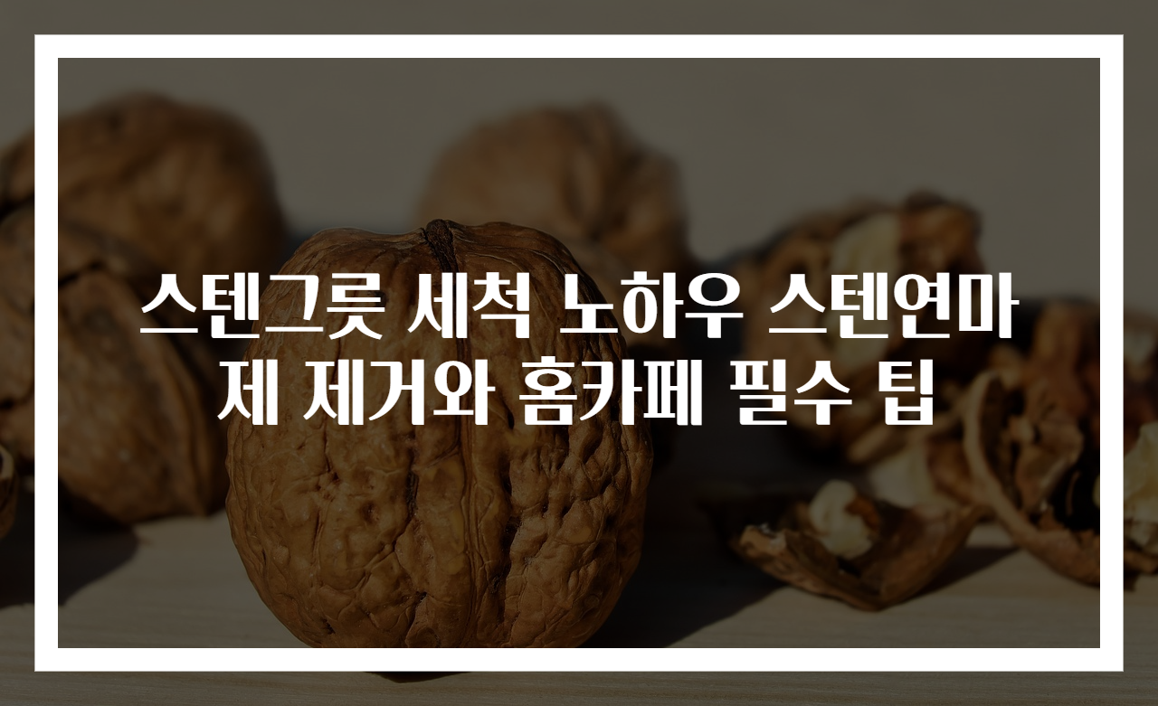 스텐그릇 세척 노하우 스텐연마제 제거와 홈카페 필수 팁