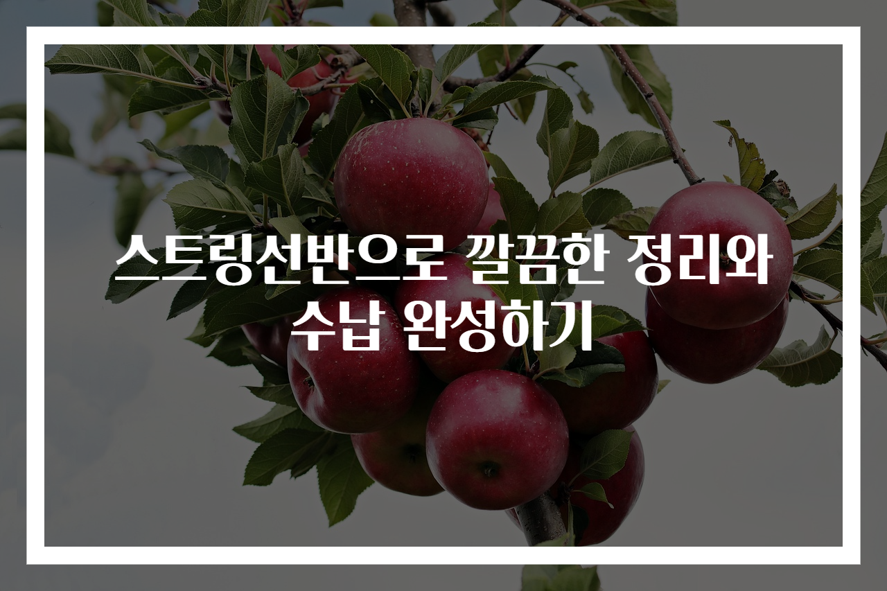 스트링선반으로 깔끔한 정리와 수납 완성하기