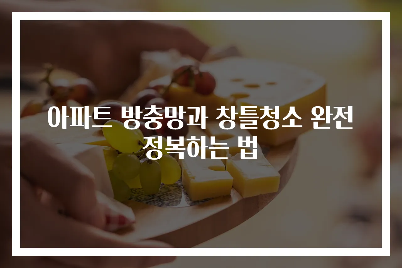 아파트 방충망과 창틀청소 완전 정복하는 법