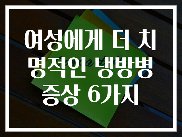 여성에게 더 치명적인 냉방병증상 6가지