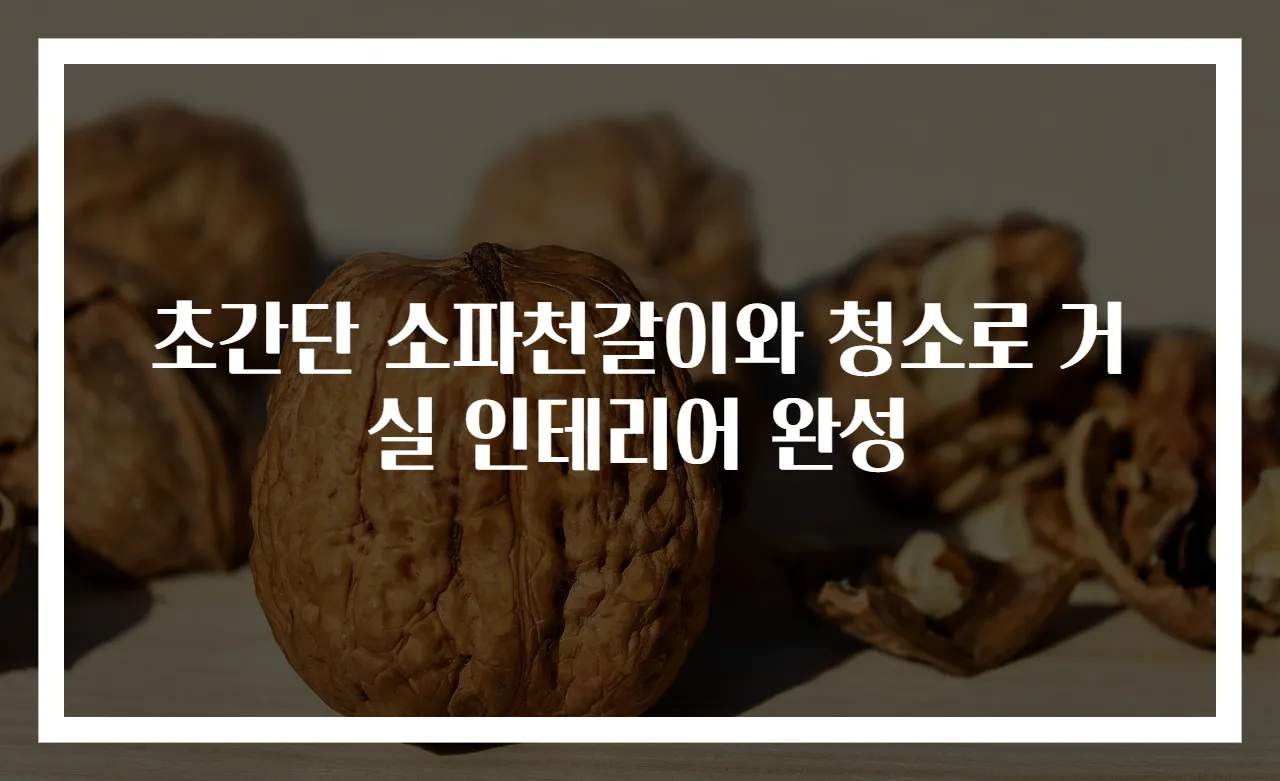 초간단 소파천갈이와 청소로 거실 인테리어 완성