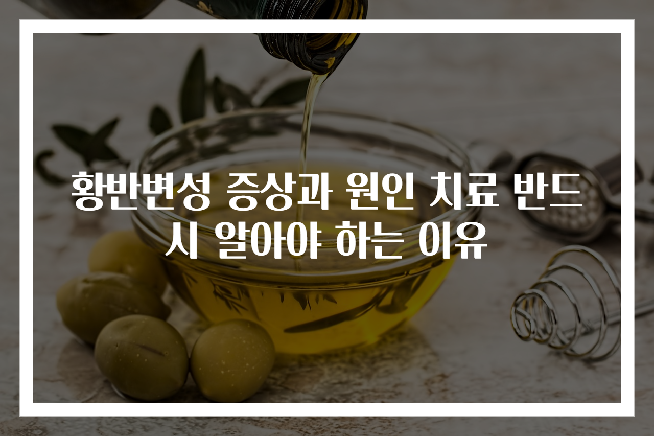 황반변성 증상과 원인 치료 반드시 알아야 하는 이유