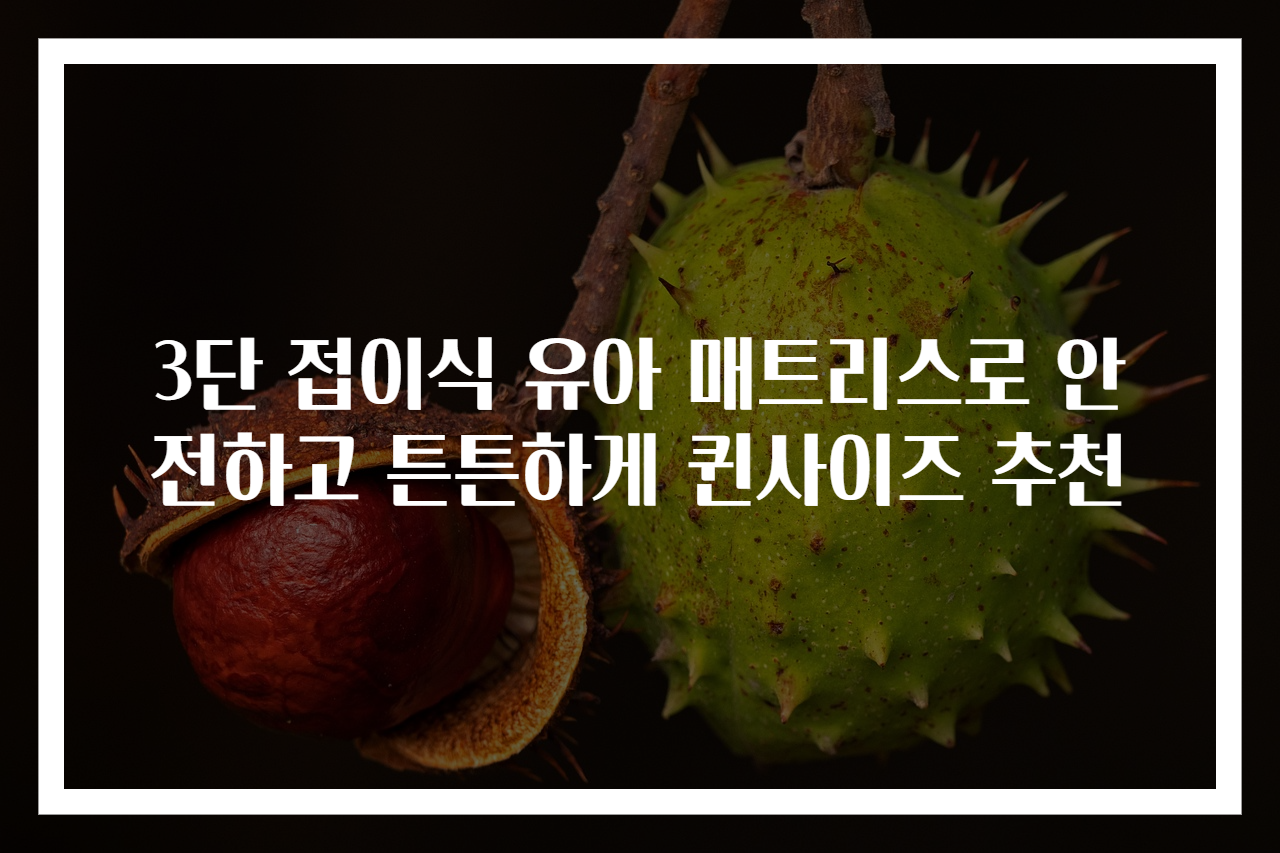 3단 접이식 유아 매트리스로 안전하고 튼튼하게 퀸사이즈 추천