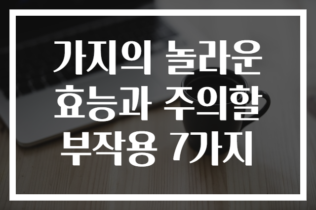 가지의 놀라운 효능과 주의할 부작용 7가지