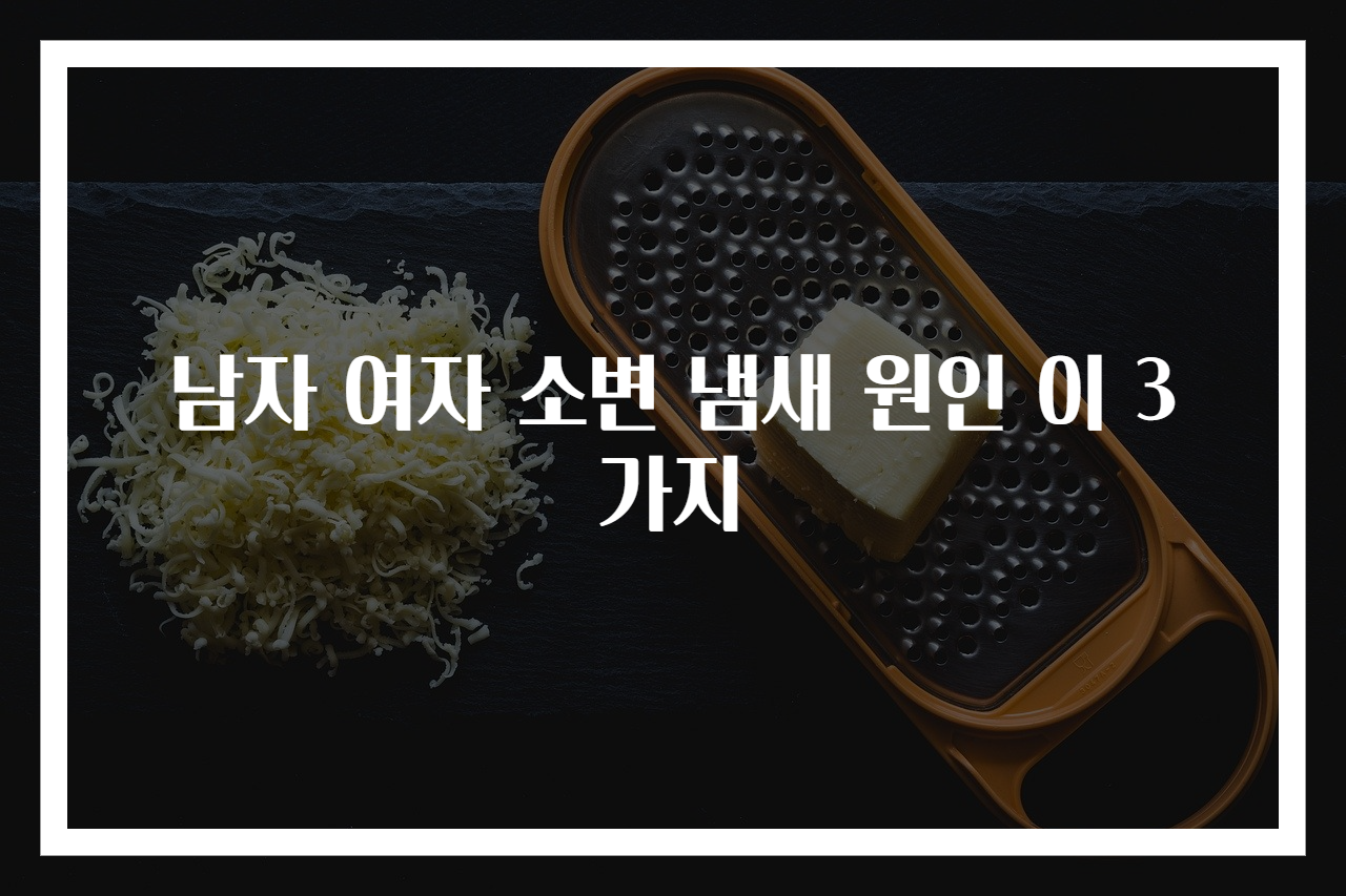 남자 여자 소변 냄새 원인 이 3가지
