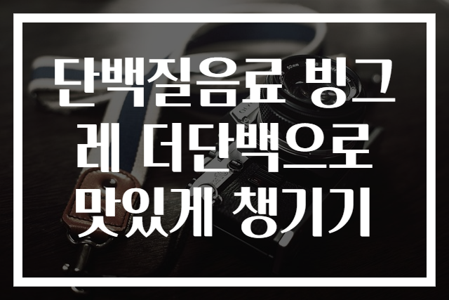 단백질음료 빙그레 더단백으로 맛있게 챙기기