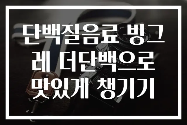 단백질음료 빙그레 더단백으로 맛있게 챙기기