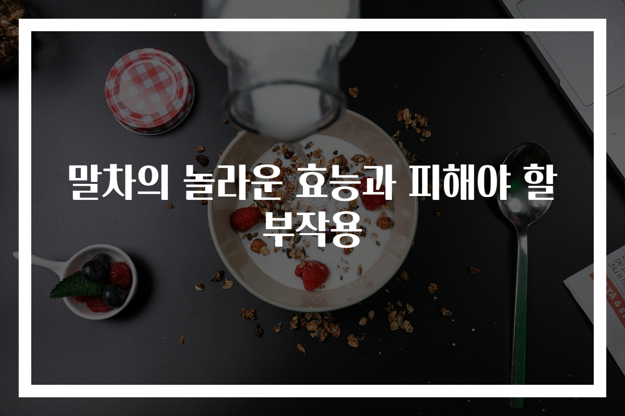말차의 놀라운 효능과 피해야 할 부작용