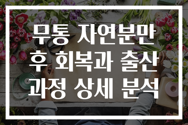 무통 자연분만 후 회복과 출산 과정 상세 분석