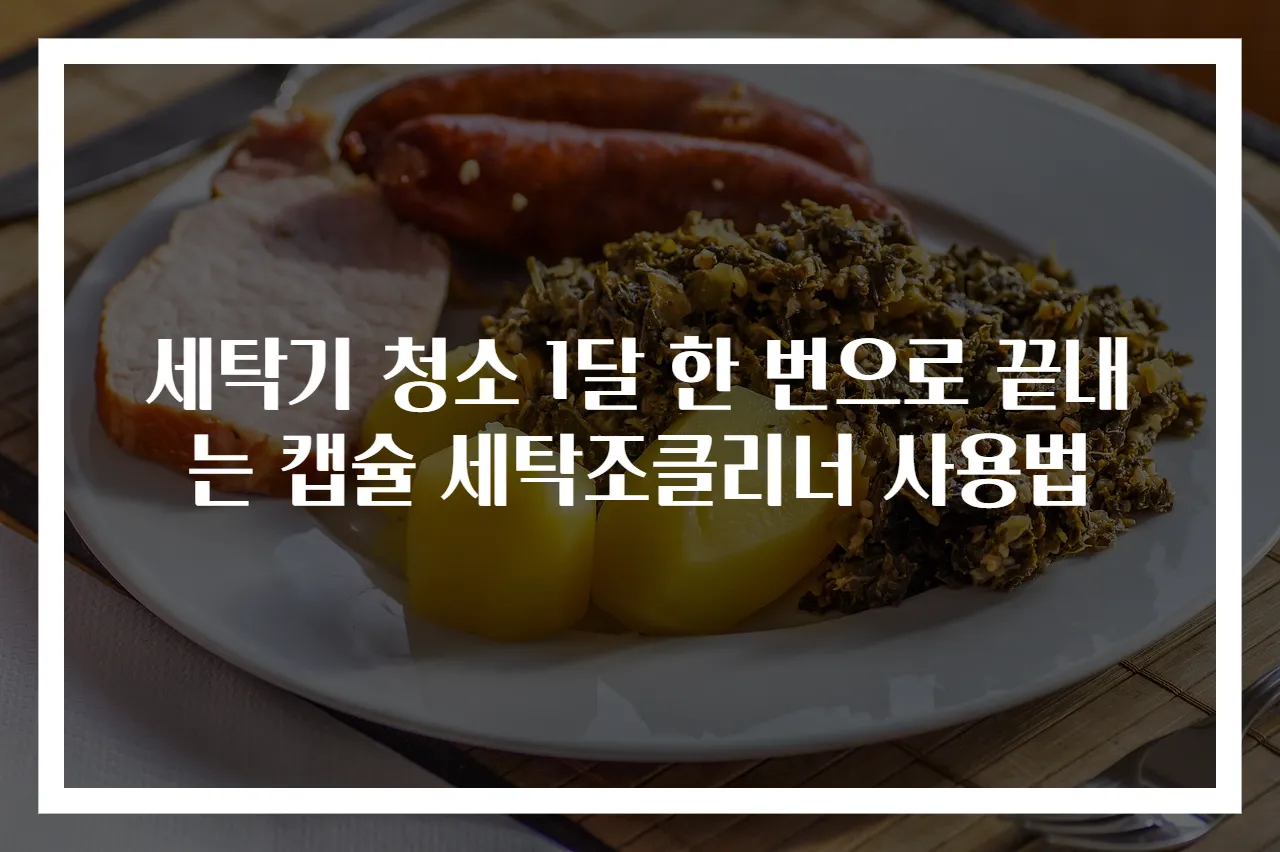 세탁기 청소 1달 한 번으로 끝내는 캡슐 세탁조클리너 사용법