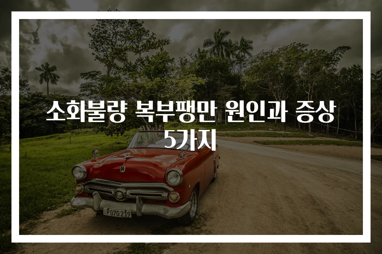소화불량 복부팽만 원인과 증상 5가지