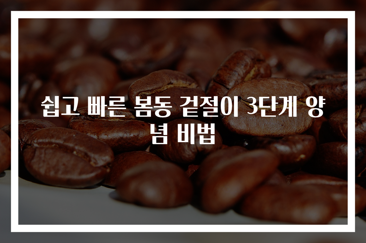 쉽고 빠른 봄동 겉절이 3단계 양념 비법