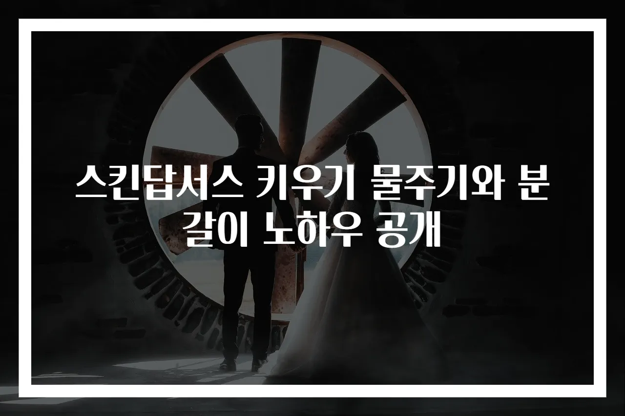 스킨답서스 키우기 물주기와 분갈이 노하우 공개