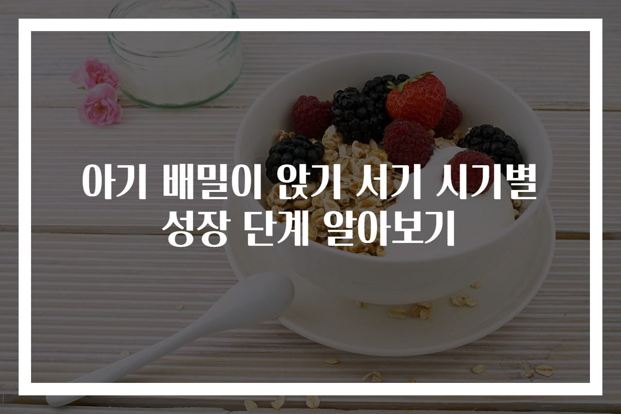 아기 배밀이 앉기 서기 시기별 성장 단계 알아보기