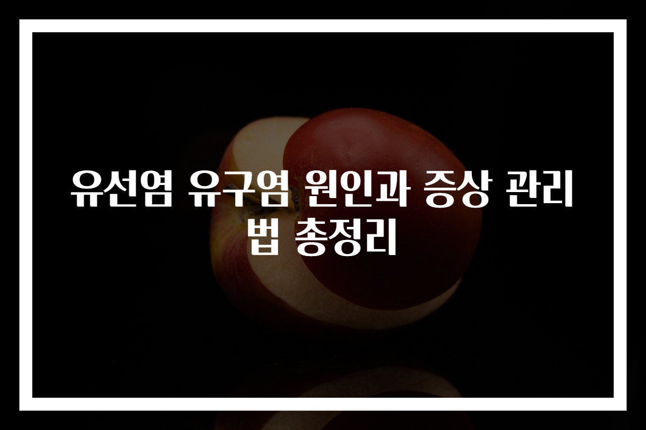 유선염 유구염 원인과 증상 관리법 총정리