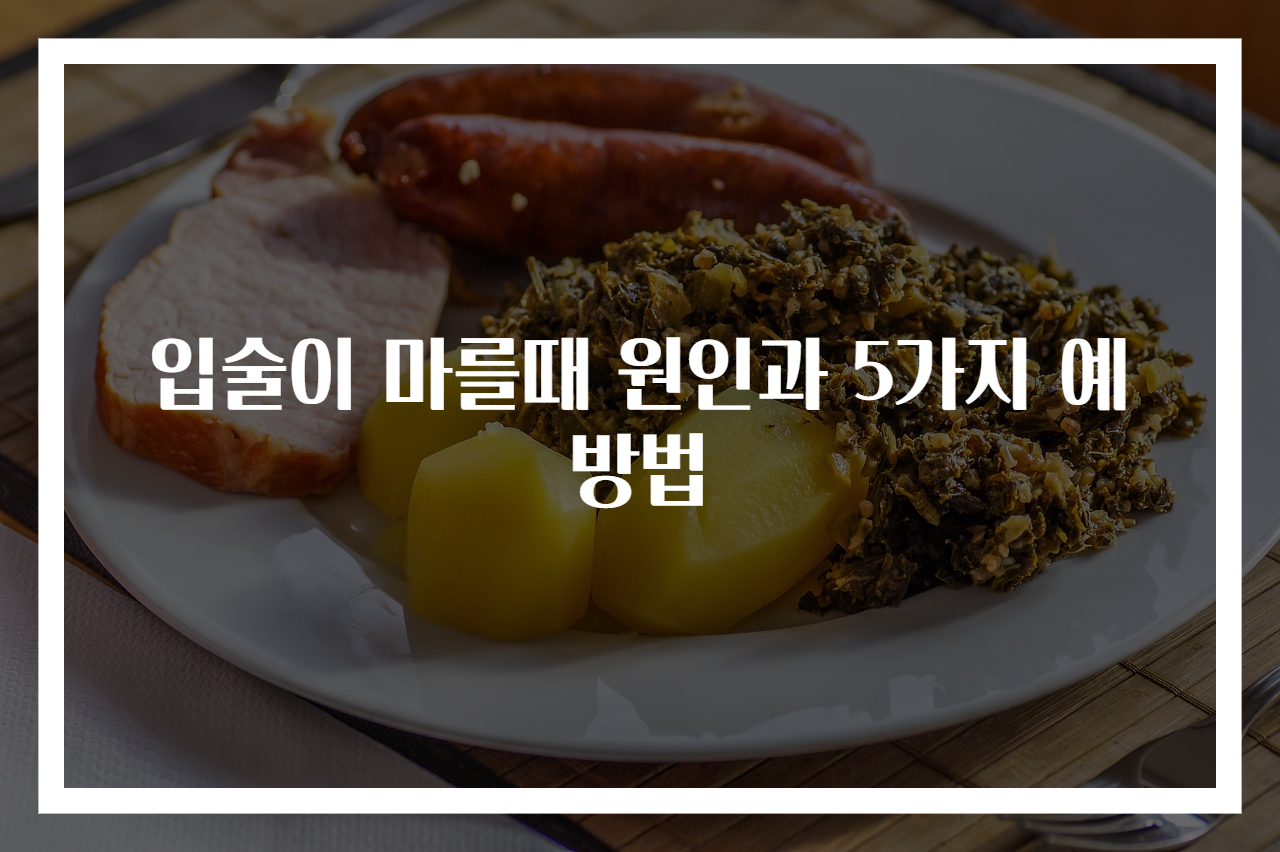 입술이 마를때 원인과 5가지 예방법