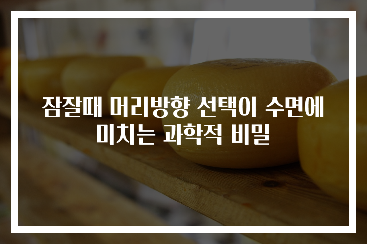 잠잘때 머리방향 선택이 수면에 미치는 과학적 비밀