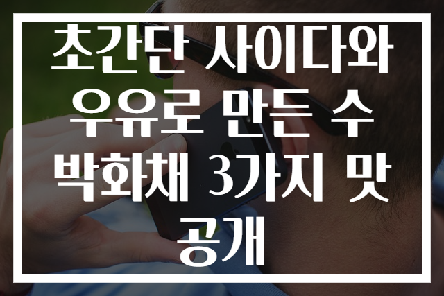 초간단 사이다와 우유로 만든 수박화채 3가지 맛 공개