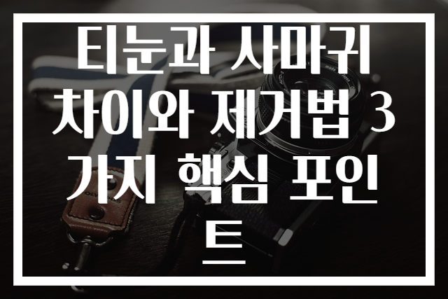 티눈과 사마귀 차이와 제거법 3가지 핵심 포인트