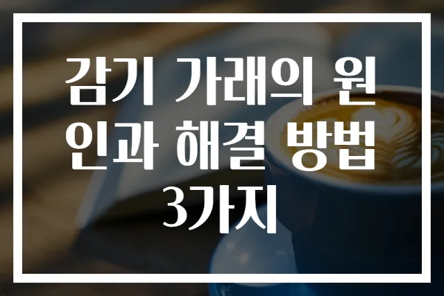 감기 가래의 원인과 해결 방법 3가지
