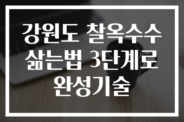 강원도 찰옥수수 삶는법 3단계로 완성기술