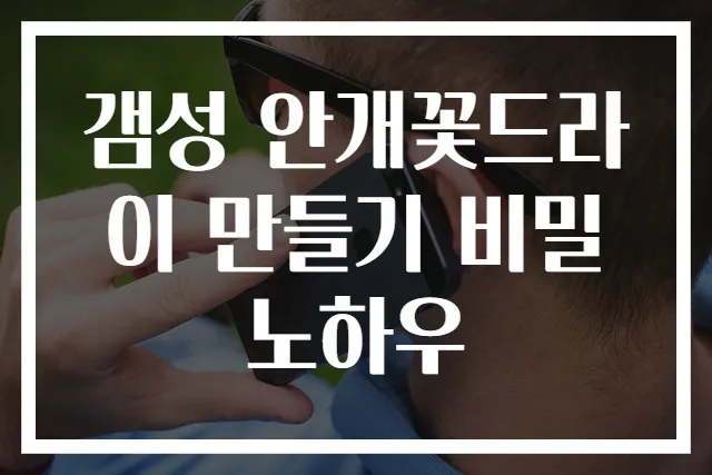 갬성 안개꽃드라이 만들기 비밀노하우