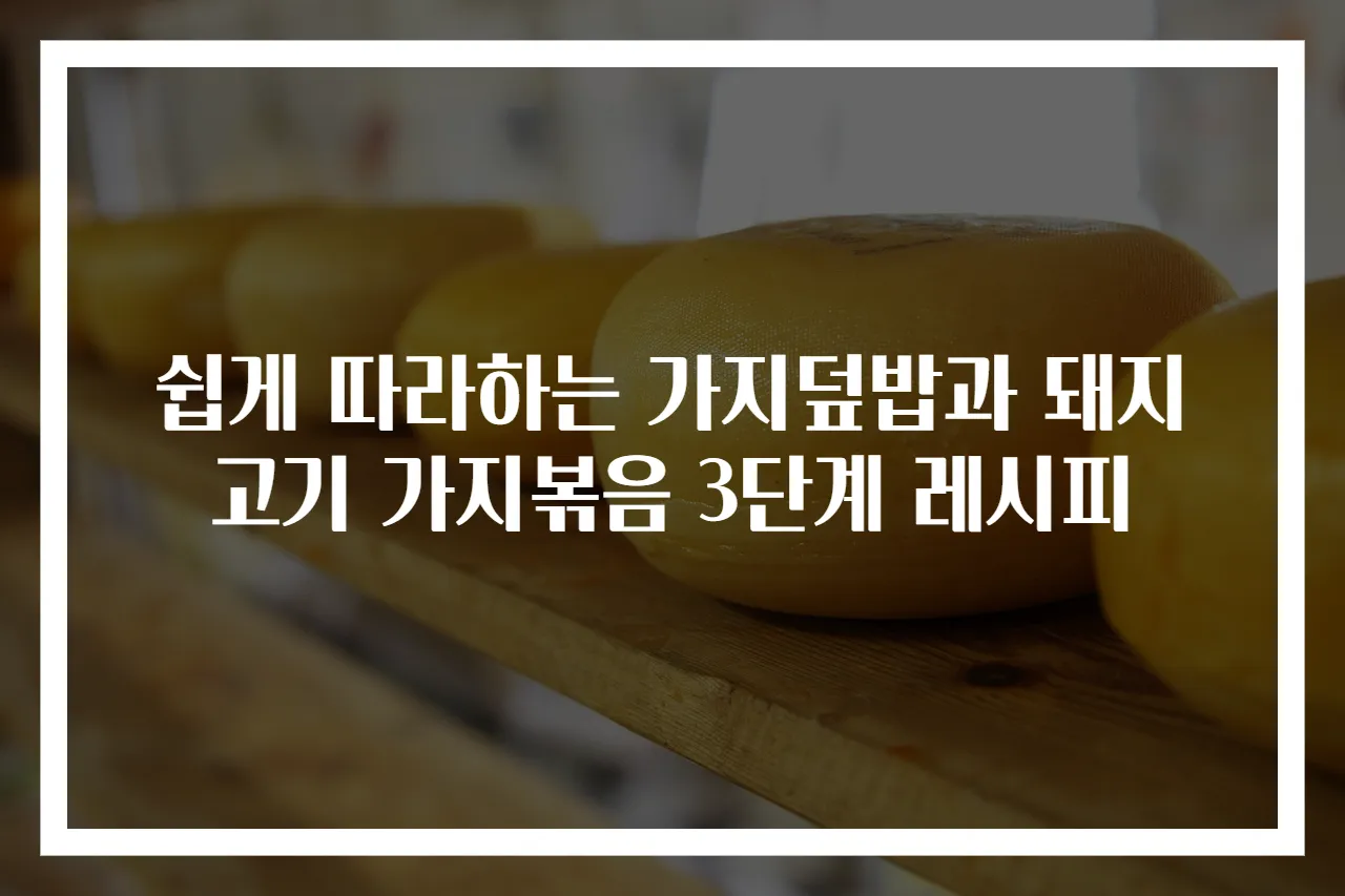 쉽게 따라하는 가지덮밥과 돼지고기 가지볶음 3단계 레시피