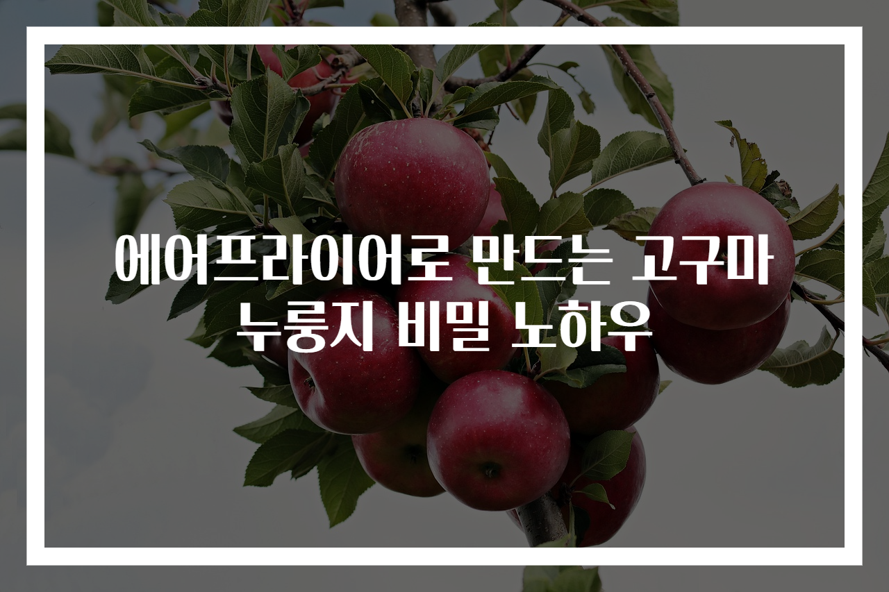 에어프라이어로 만드는 고구마 누룽지 비밀 노하우