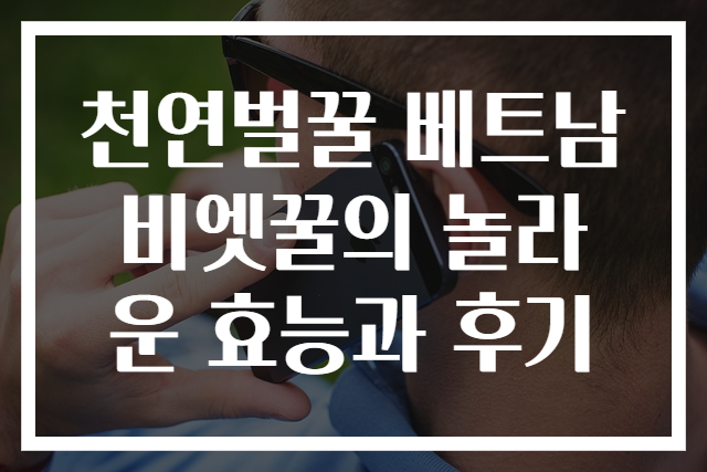 천연벌꿀 베트남 비엣꿀의 놀라운 효능과 후기