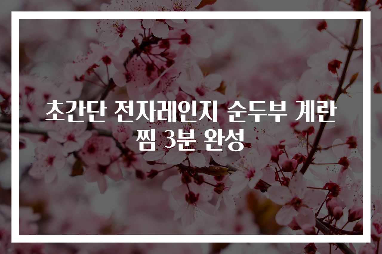 초간단 전자레인지 순두부 계란찜 3분 완성