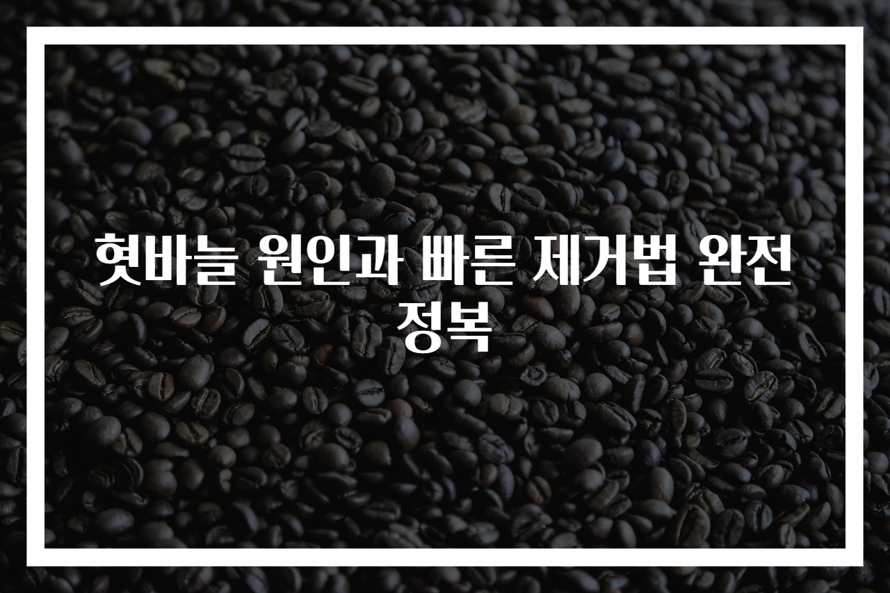 혓바늘 원인과 빠른 제거법 완전 정복