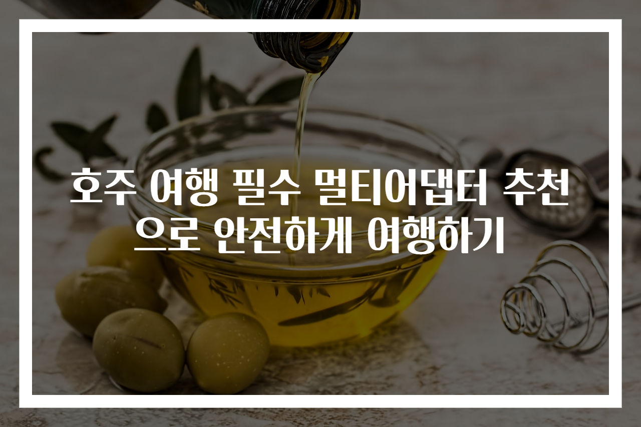 호주 여행 필수 멀티어댑터 추천으로 안전하게 여행하기