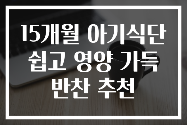 15개월 아기식단 쉽고 영양 가득 반찬 추천