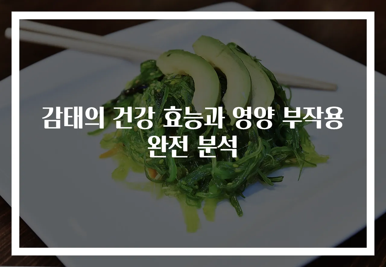 감태의 건강 효능과 영양 부작용 완전 분석