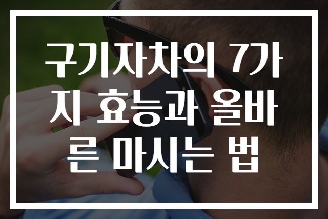 구기자차의 7가지 효능과 올바른 마시는 법