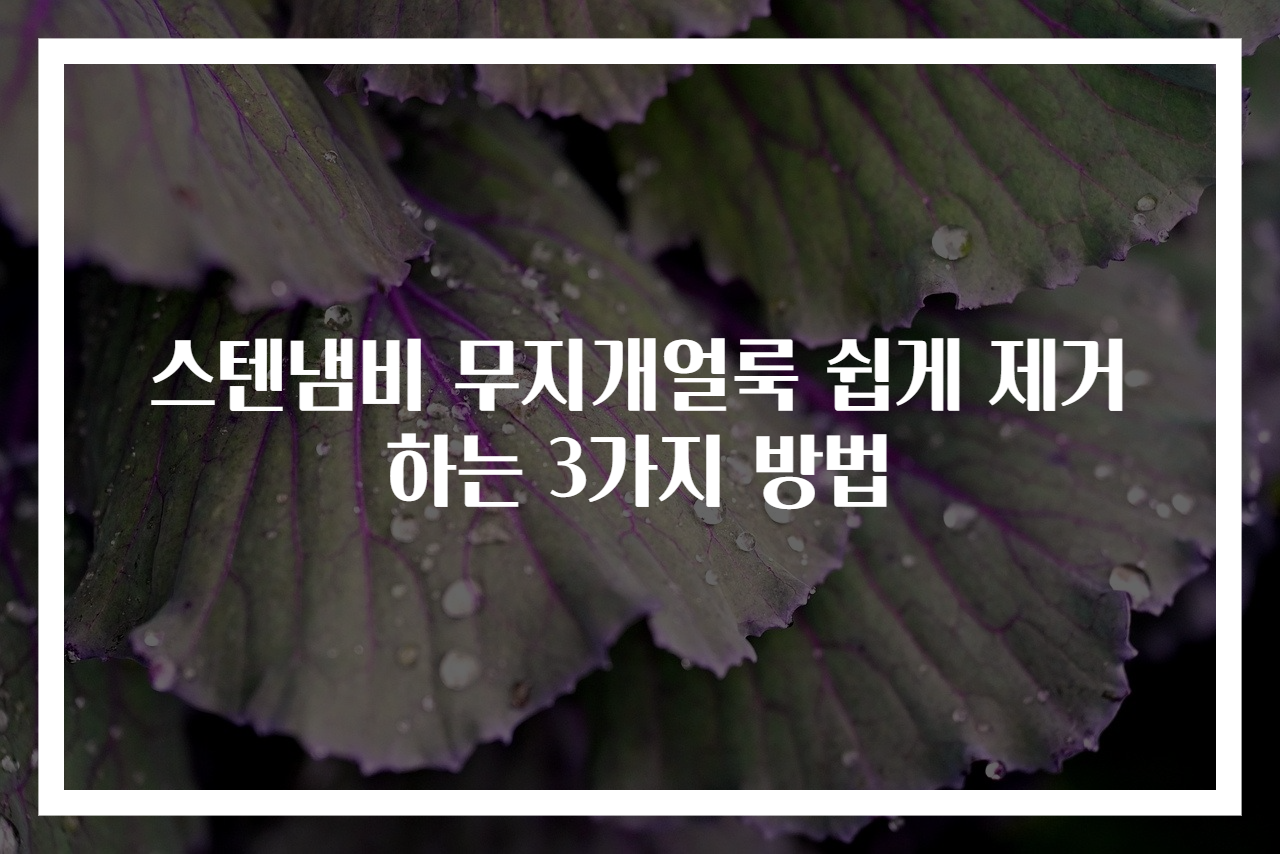 스텐냄비 무지개얼룩 쉽게 제거하는 3가지 방법