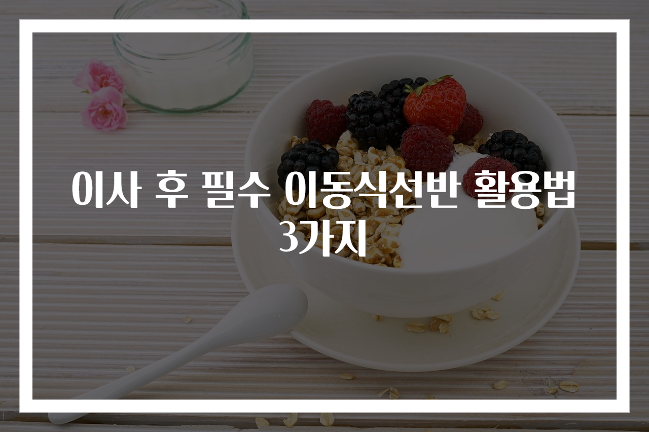 이사 후 필수 이동식선반 활용법 3가지