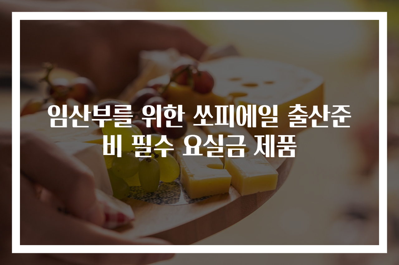 임산부를 위한 쏘피에일 출산준비 필수 요실금 제품